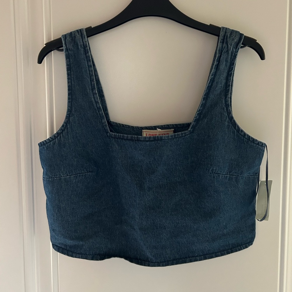 Lone Star Denim Cropped Top in Size Small